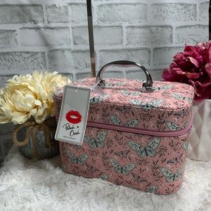 Pink Butterfly Cosmetic Case